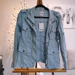 NWT Kensie Jeans Utility Jacket Sea Icen